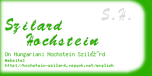 szilard hochstein business card